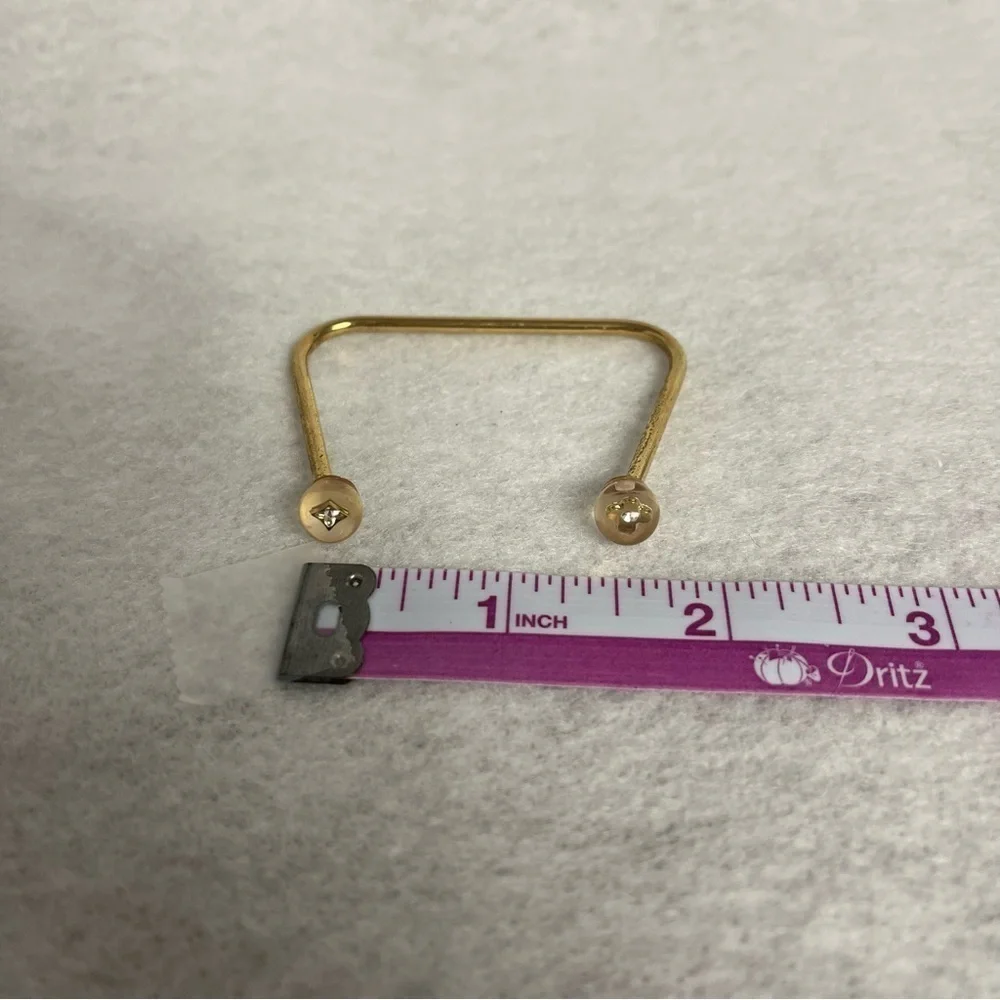 LOUIS VUITTON Wire Bracelet Gold Tone Ball Tips Fluer